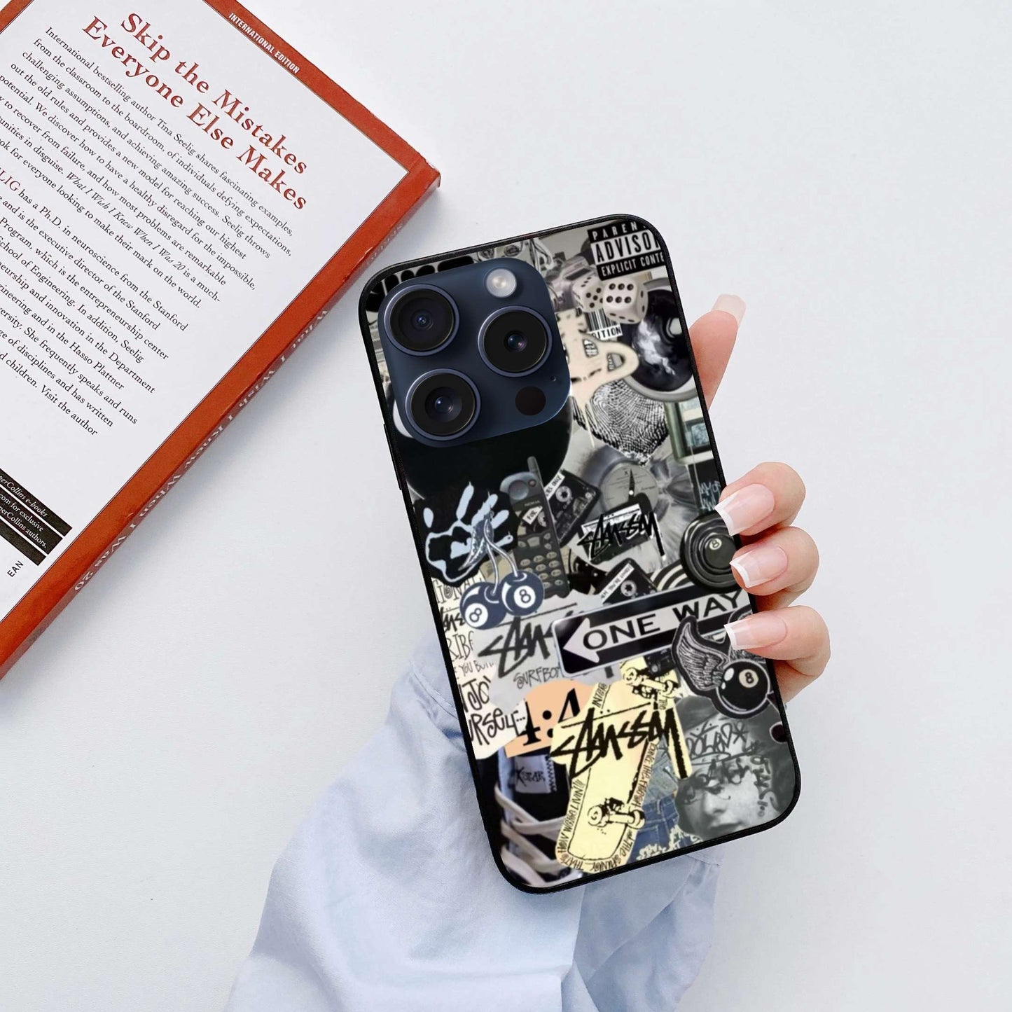 Stickers Aesthetic Original Glass Glossy Finish Back Cover