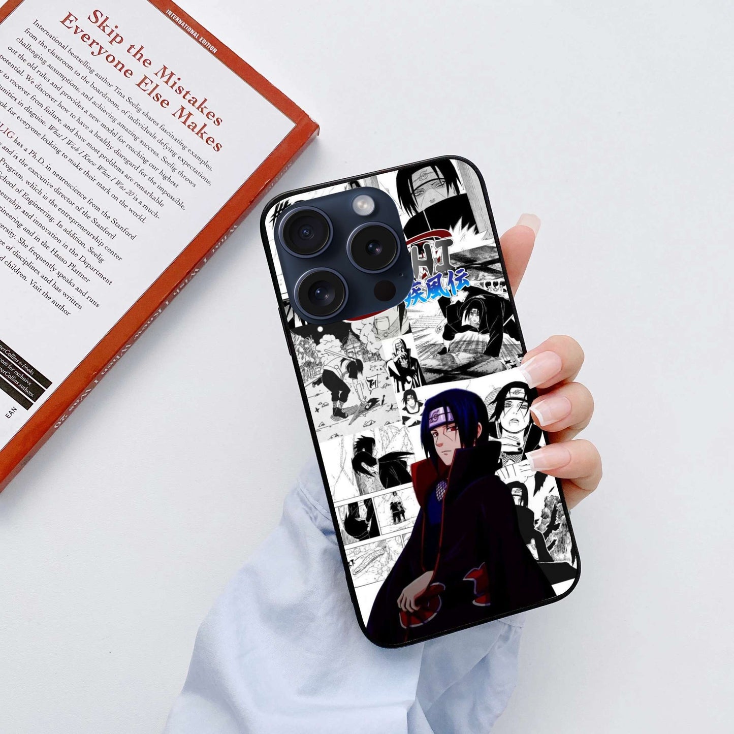 Itachi Uchiha Original Glass Glossy Finish Back Cover