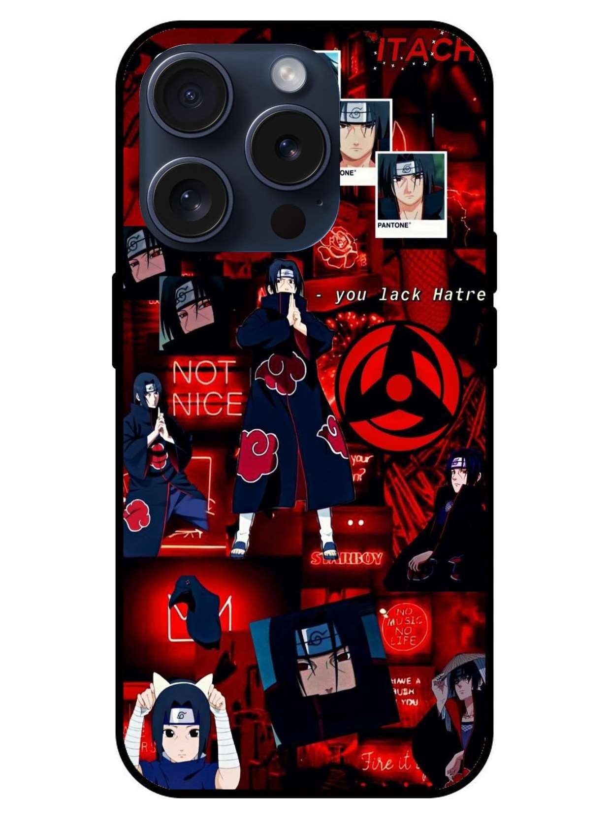 Itachi And sasuke Original Glass Glossy Finish Back Cover