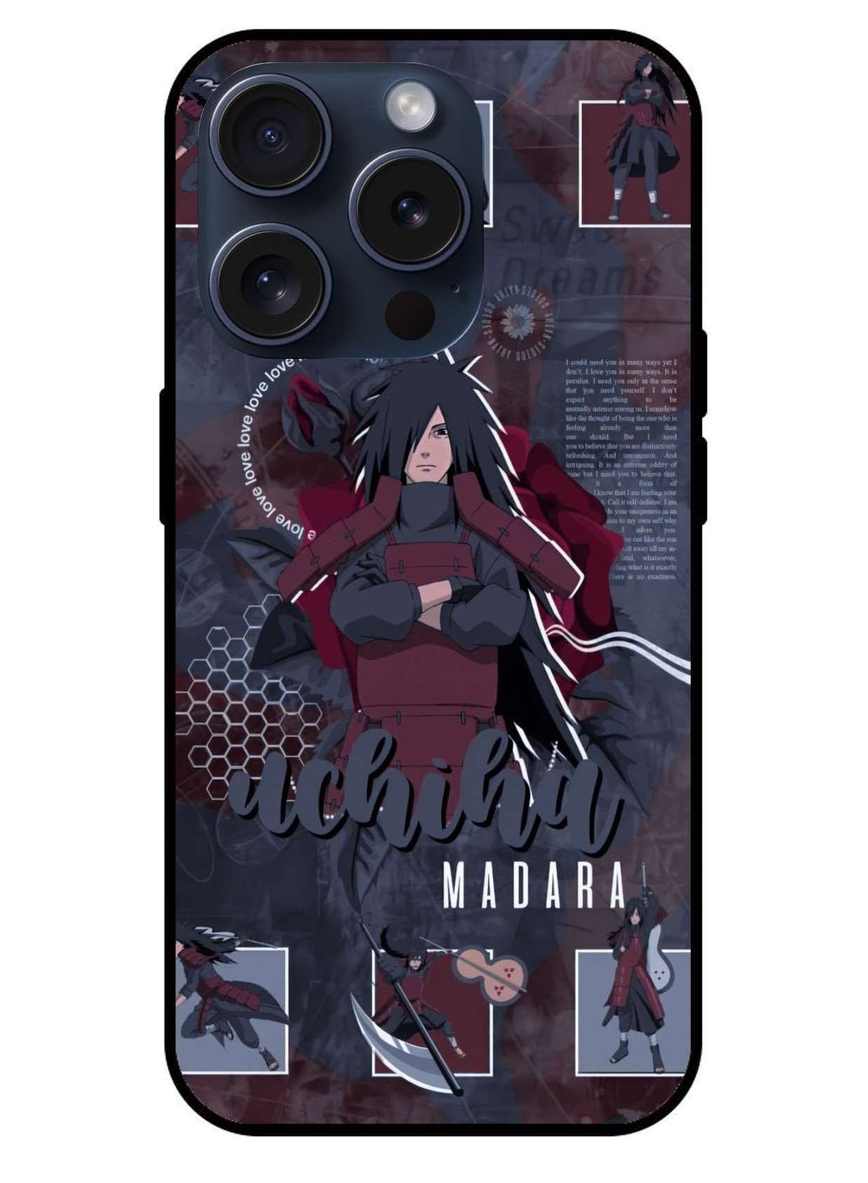 Madara Uchiha Original Glass Glossy Finish Back Cover