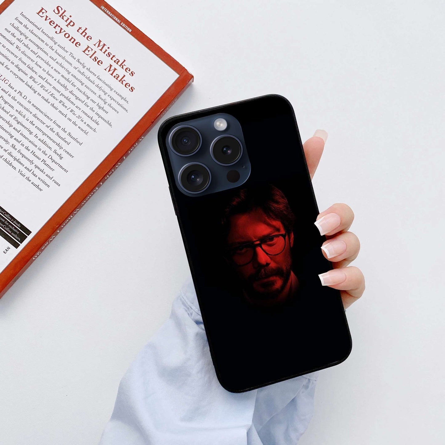 Money Heist Professor Original Glass Glossy Finish Back Cover