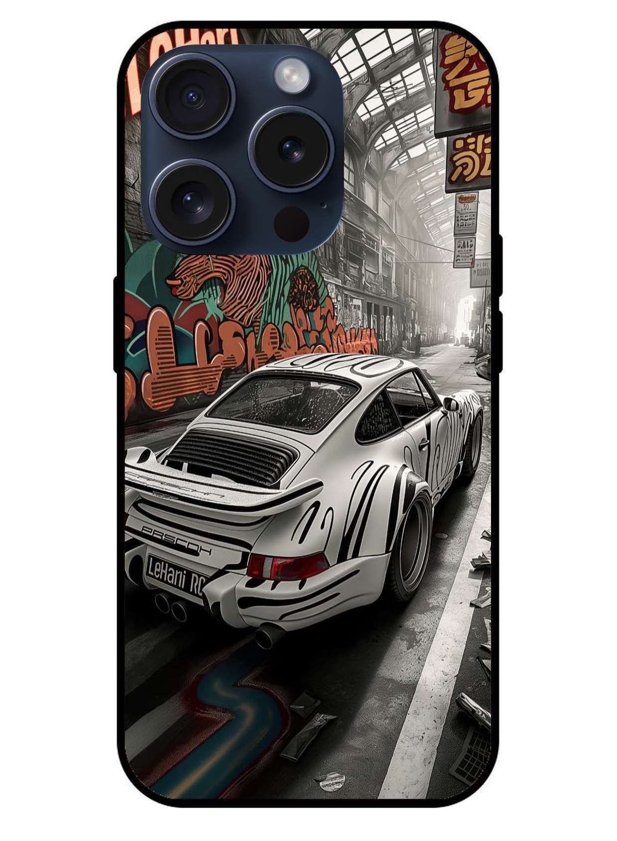 car Aesthetic Original Glass Glossy Finish Back Cover