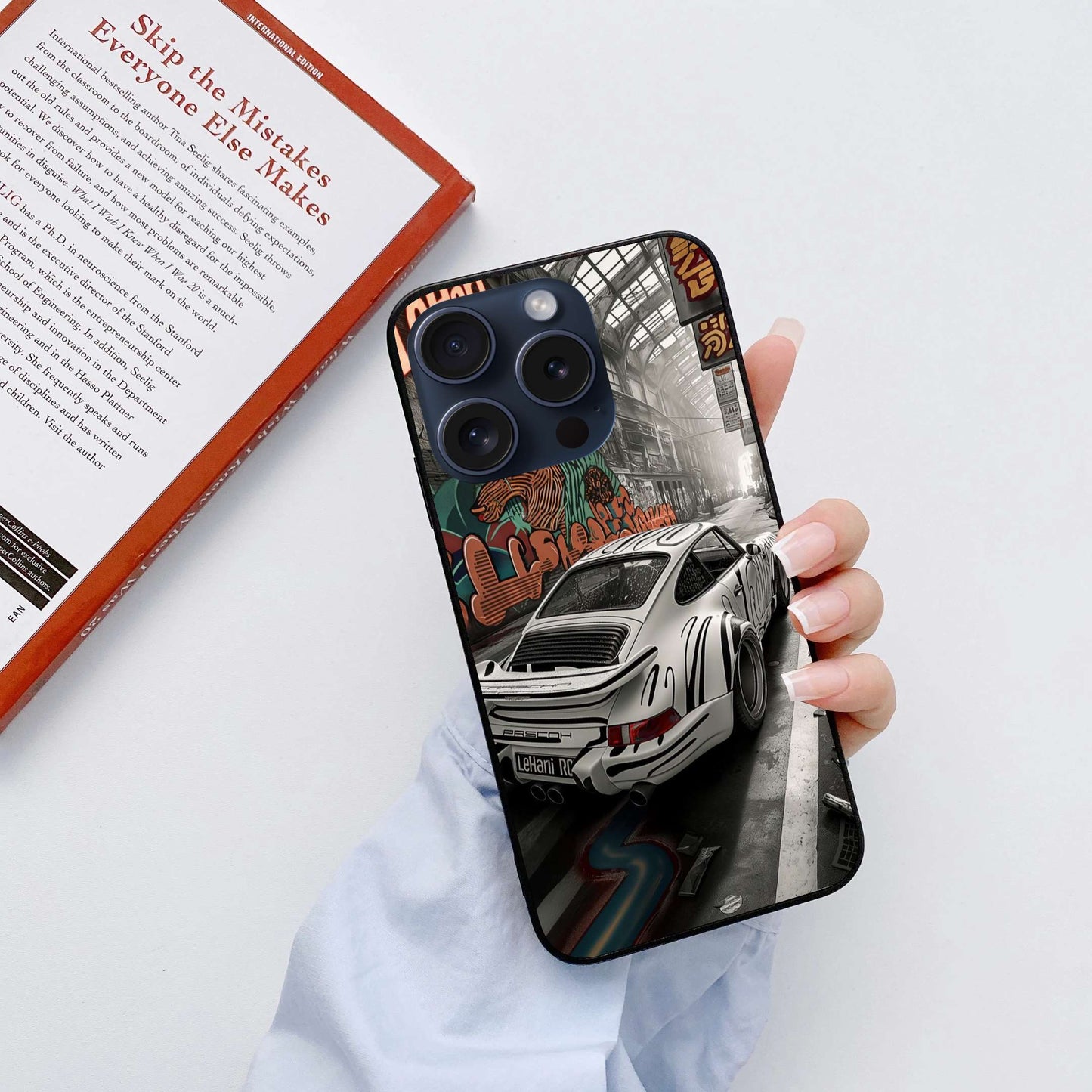 car Aesthetic Original Glass Glossy Finish Back Cover
