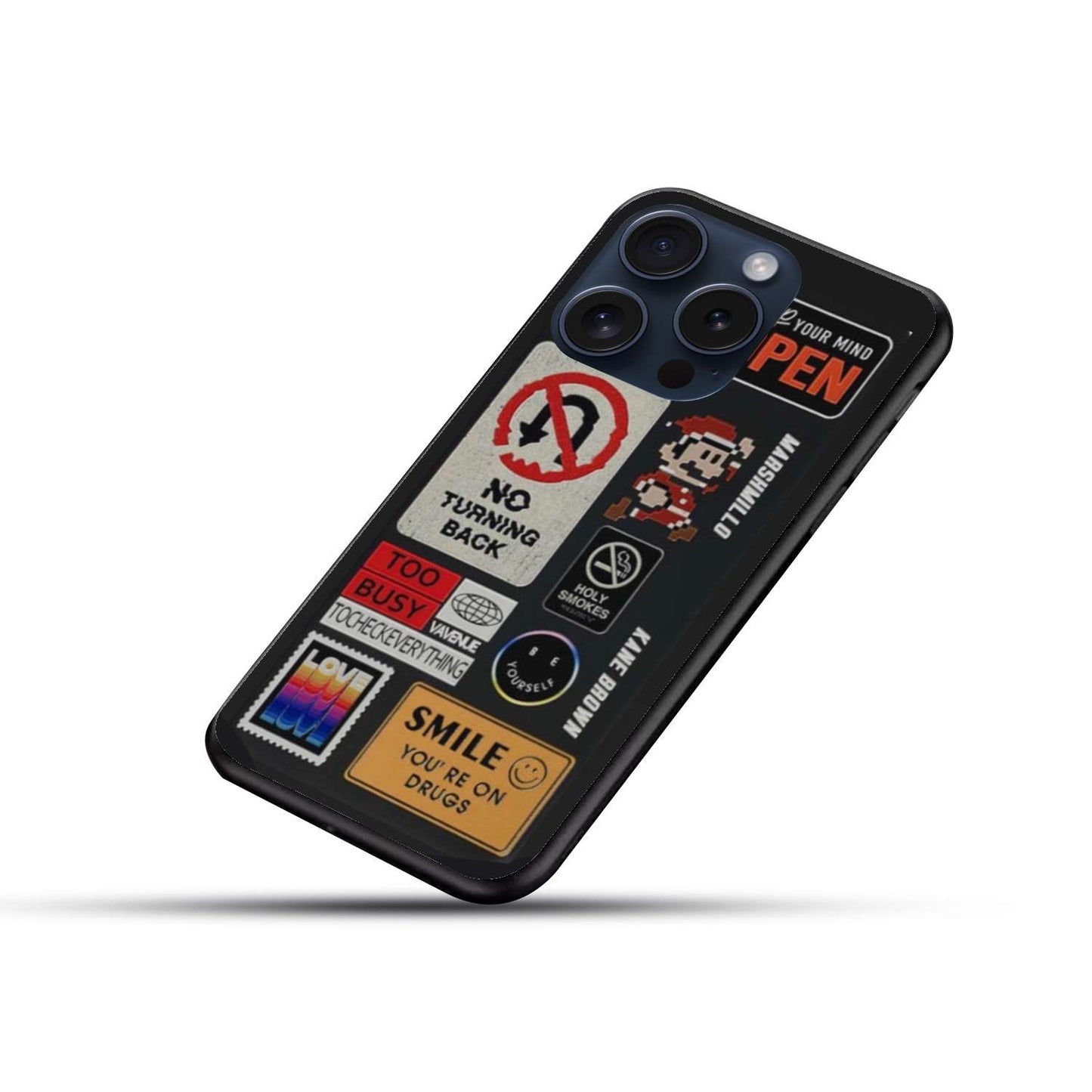 Stickers Aesthetic Original Glass Glossy Finish Back Cover