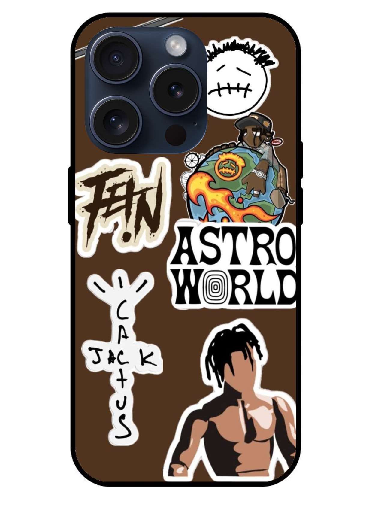 Travis Aesthetic Original Glass Glossy Finish Back Cover