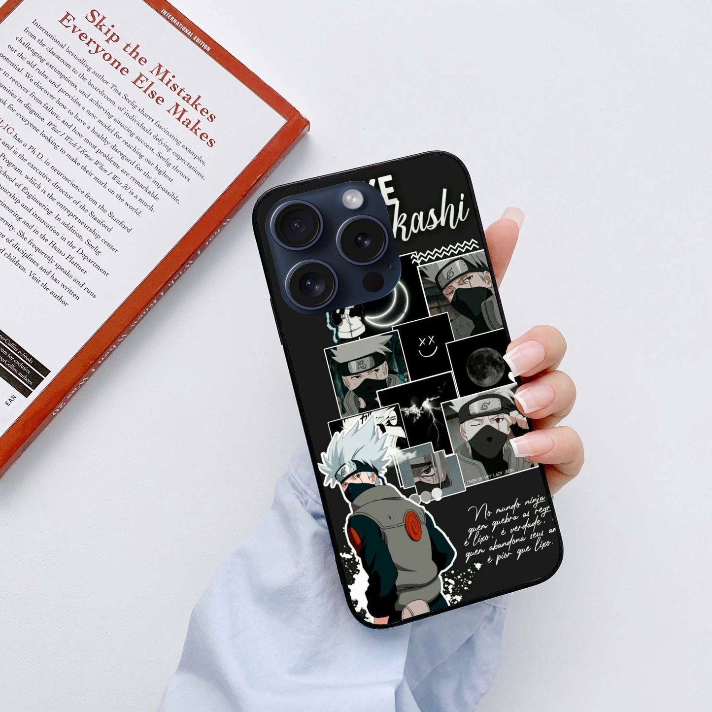 Kakashi Hatake Original Glass Glossy Finish Back Cover