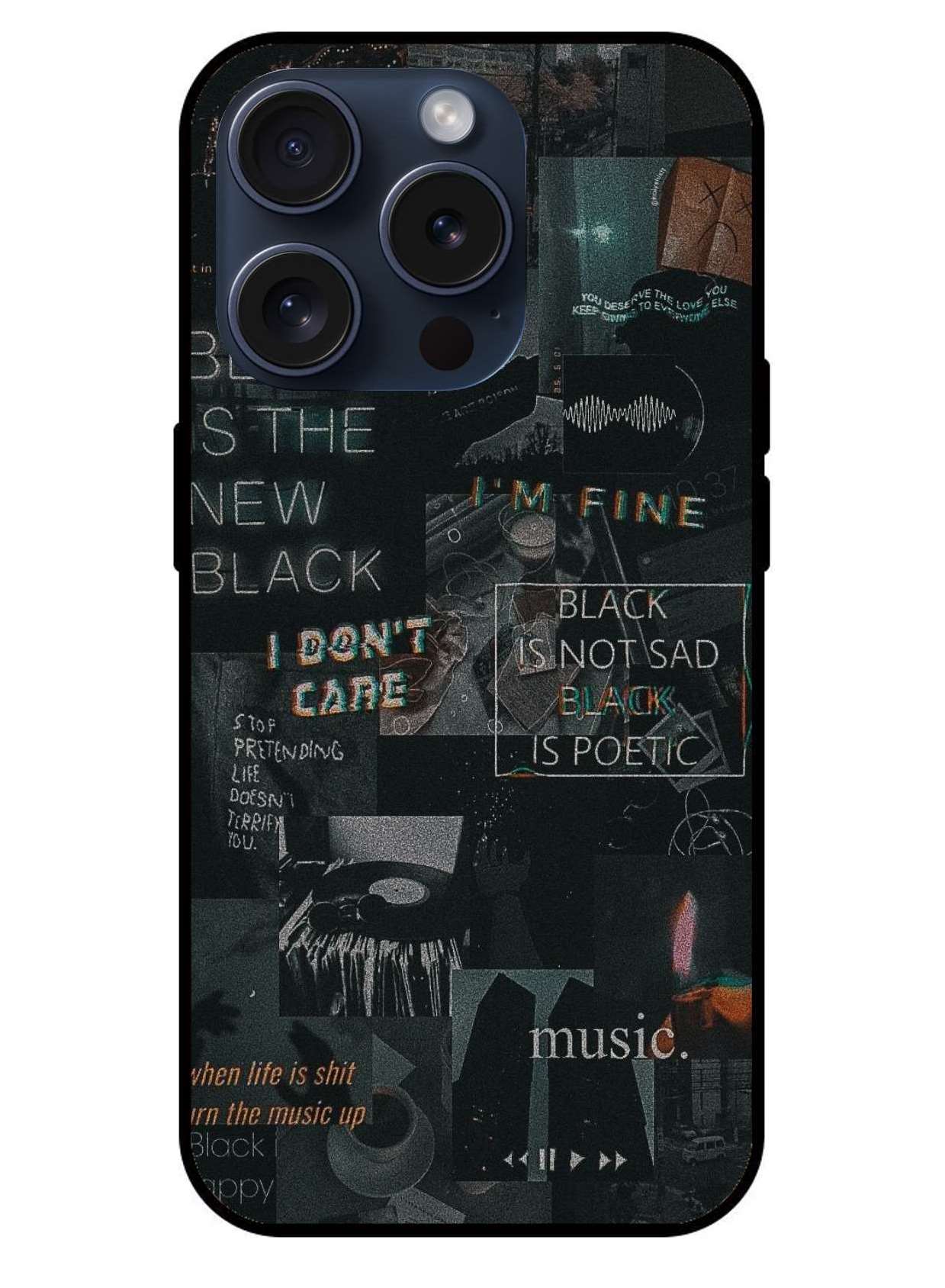 MUSIC Aesthetic Original Glass Glossy Finish Back Cover