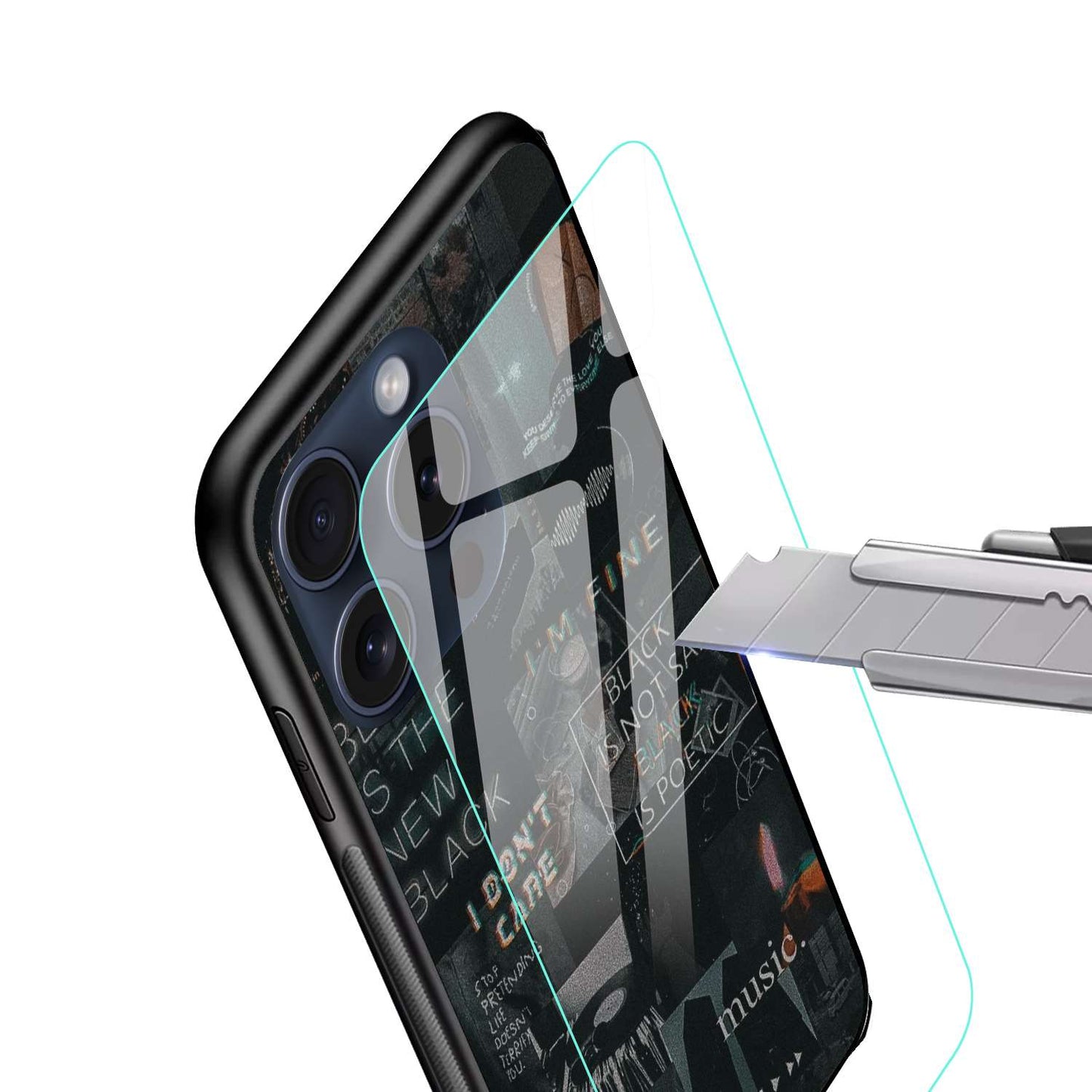 MUSIC Aesthetic Original Glass Glossy Finish Back Cover