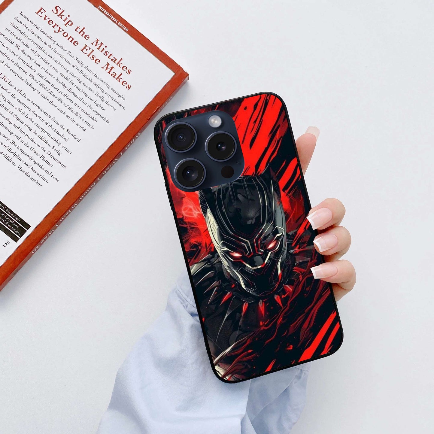 Black Panther Original Glass Glossy Finish Back Cover
