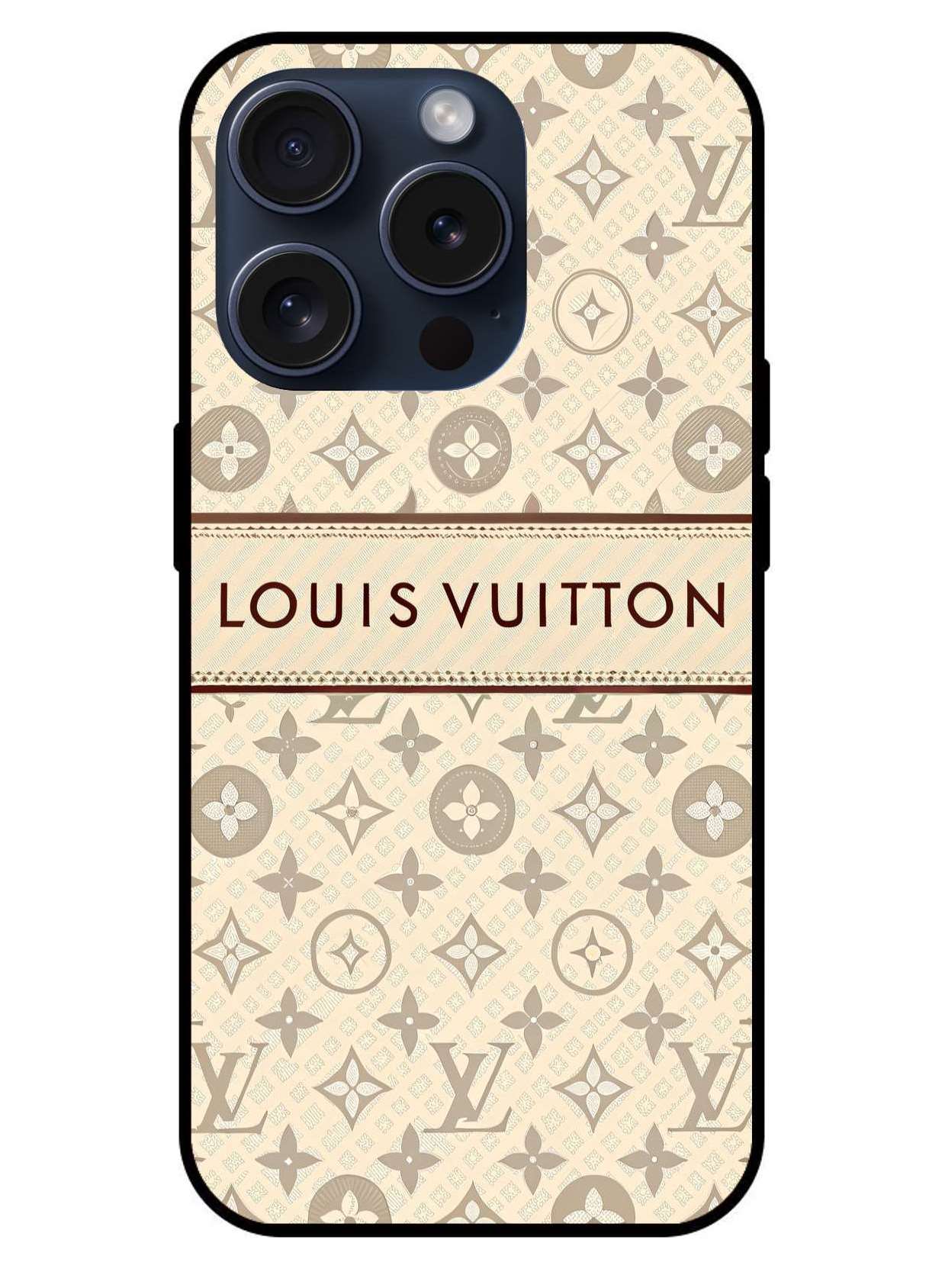 Louis Vuitton design Original Glass Glossy Finish Back Cover