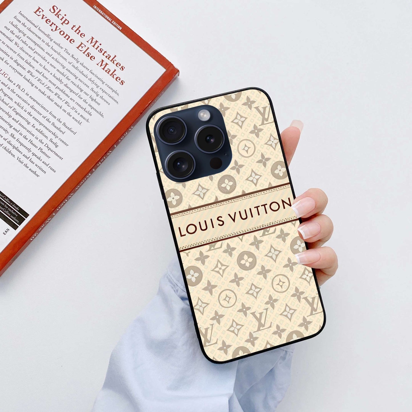 Louis Vuitton design Original Glass Glossy Finish Back Cover