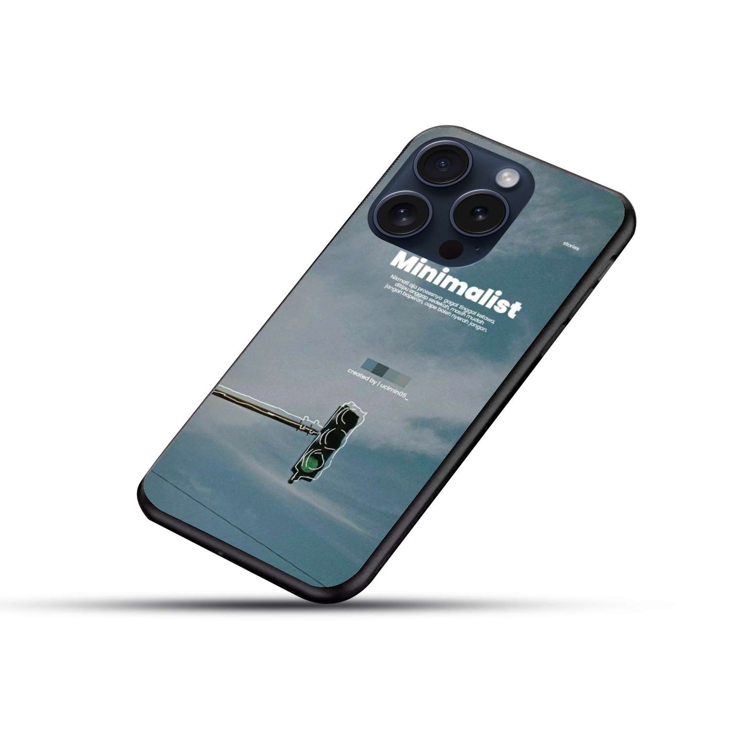 Minimalist Aesthetic Original Glass Glossy Finish Back Cover