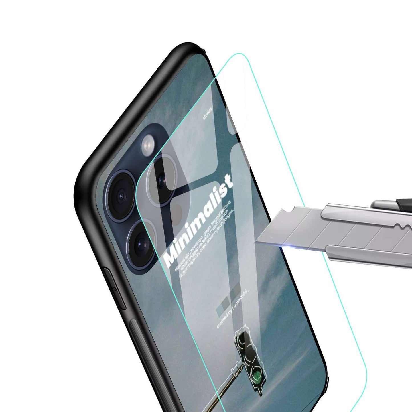 Minimalist Aesthetic Original Glass Glossy Finish Back Cover
