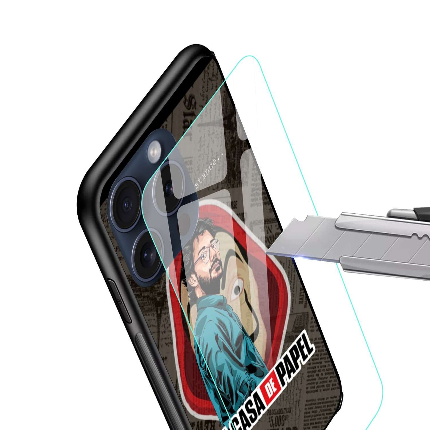 Money Heist Original Glass Glossy Finish Back Cover