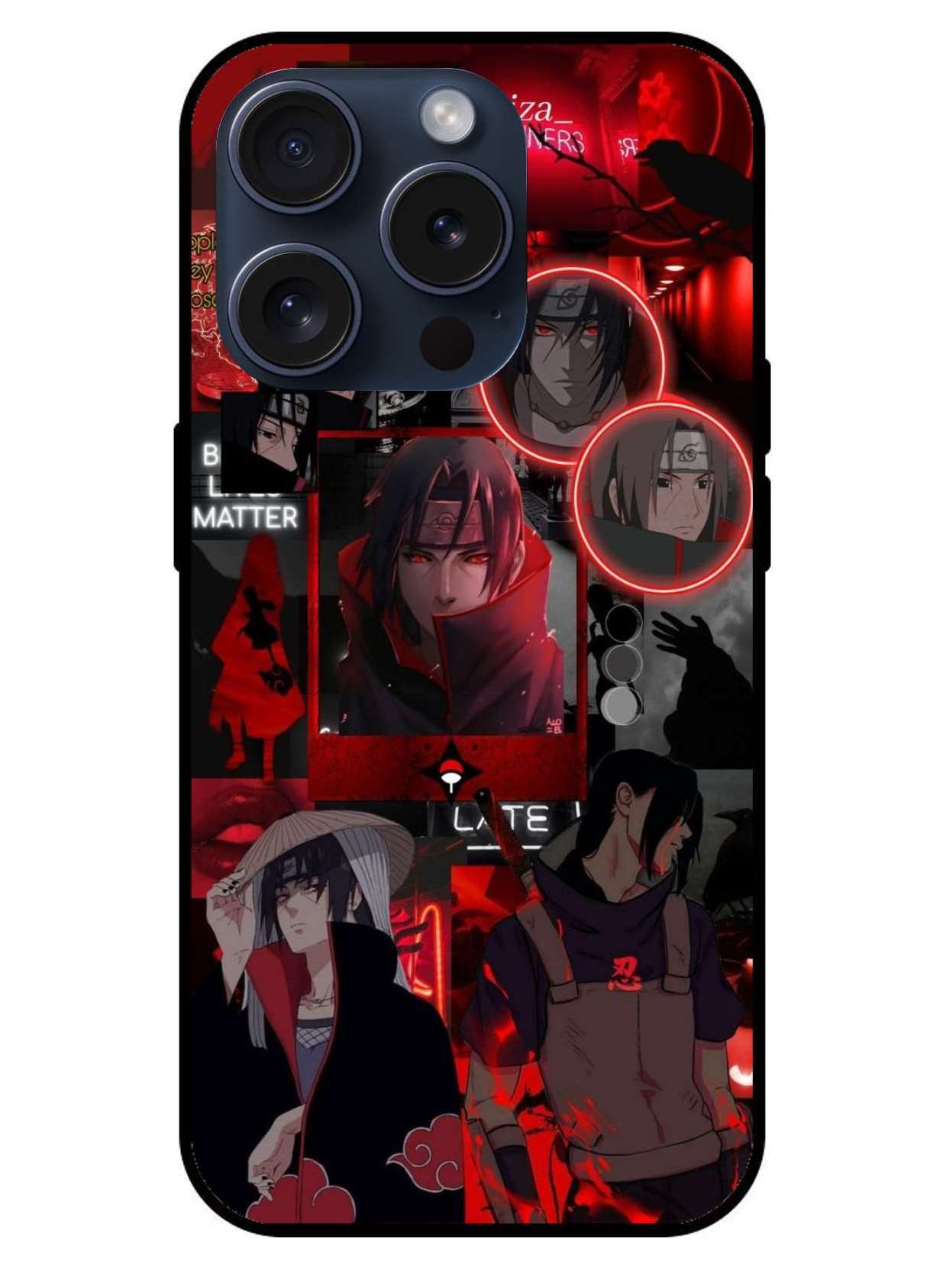 Itachi Uchiha Naruto Original Glass Glossy Finish Back Cover