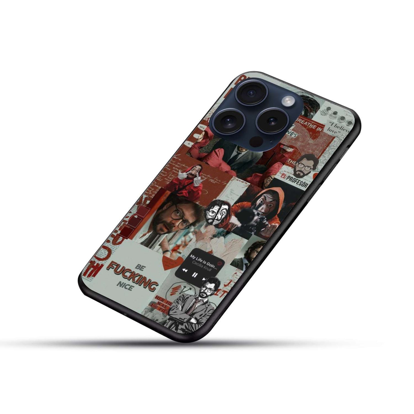 Money Heist Original Glass Glossy Finish Back Cover