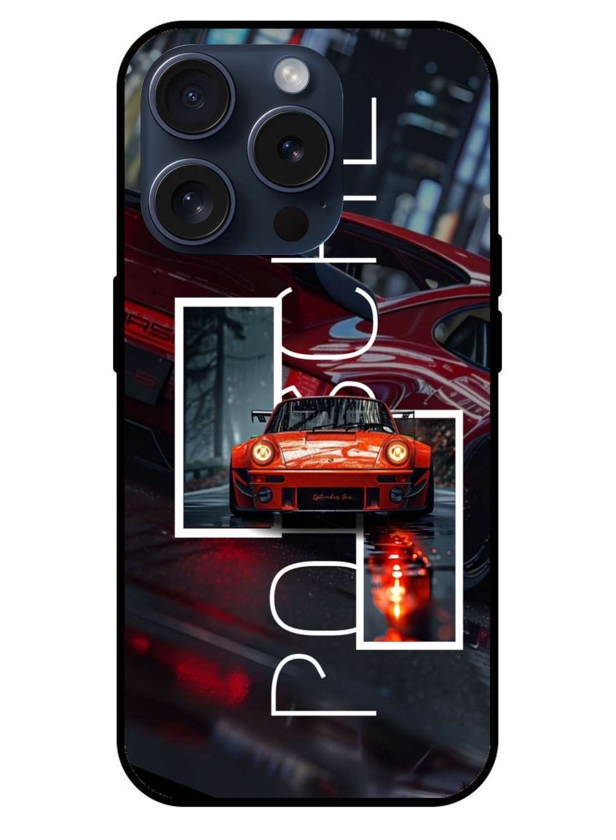 Porsche Aesthetic Original Glass Glossy Finish Back Cover