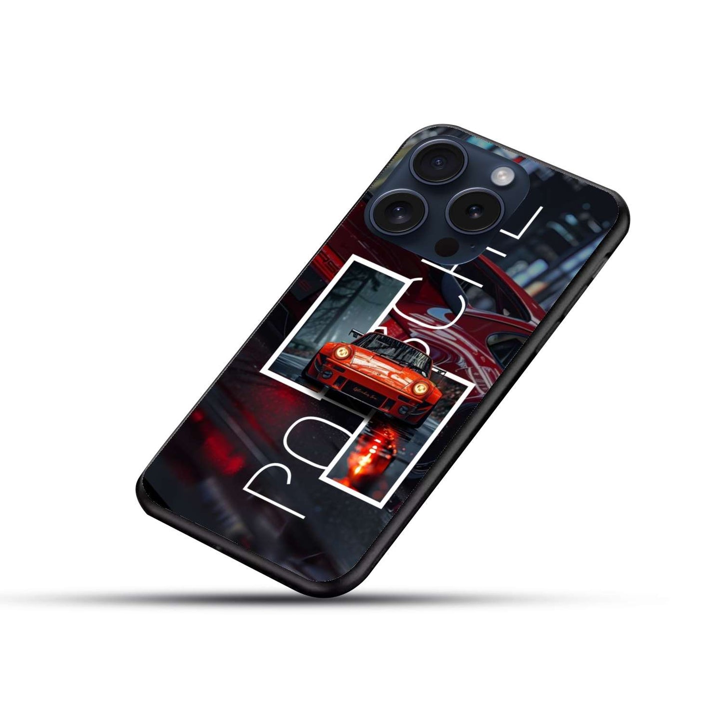 Porsche Aesthetic Original Glass Glossy Finish Back Cover