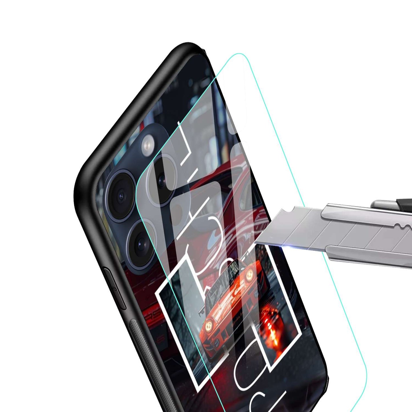 Porsche Aesthetic Original Glass Glossy Finish Back Cover