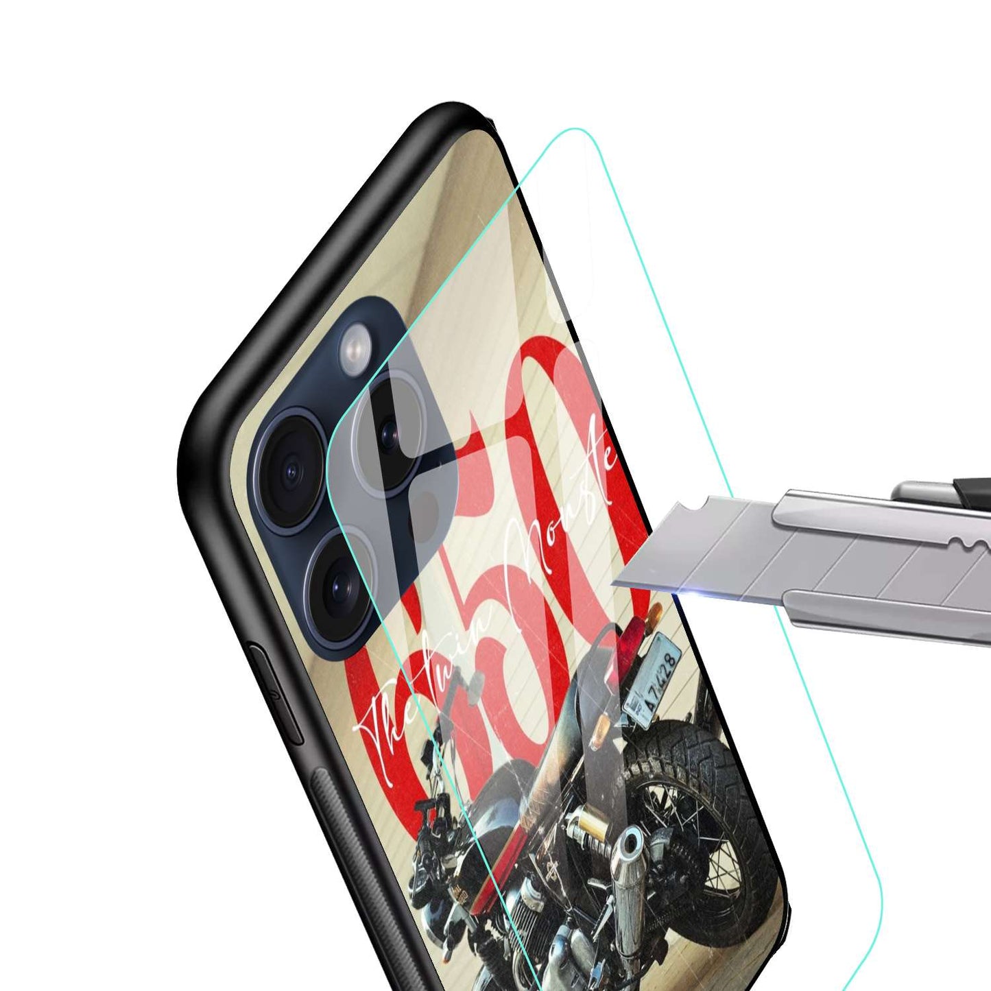 RE 650 Aesthetic Original Glass Glossy Finish Back Cover