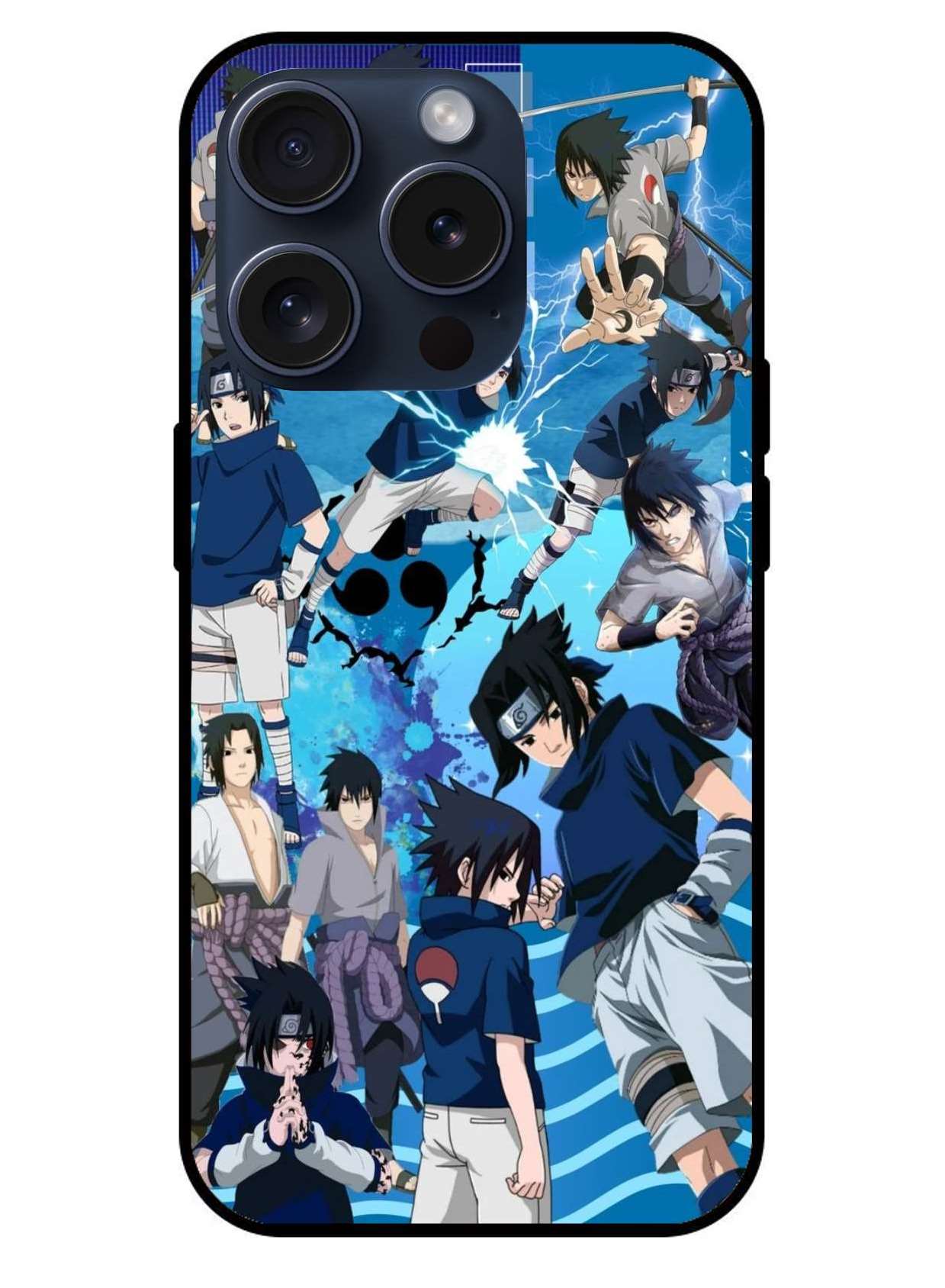 Sasuke Uchiha Original Glass Glossy Finish Back Cover