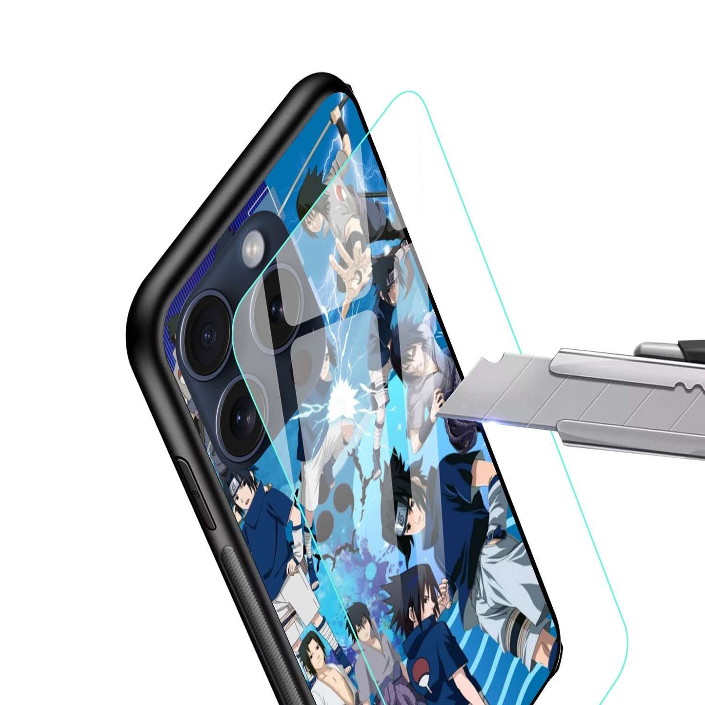 Sasuke Uchiha Original Glass Glossy Finish Back Cover