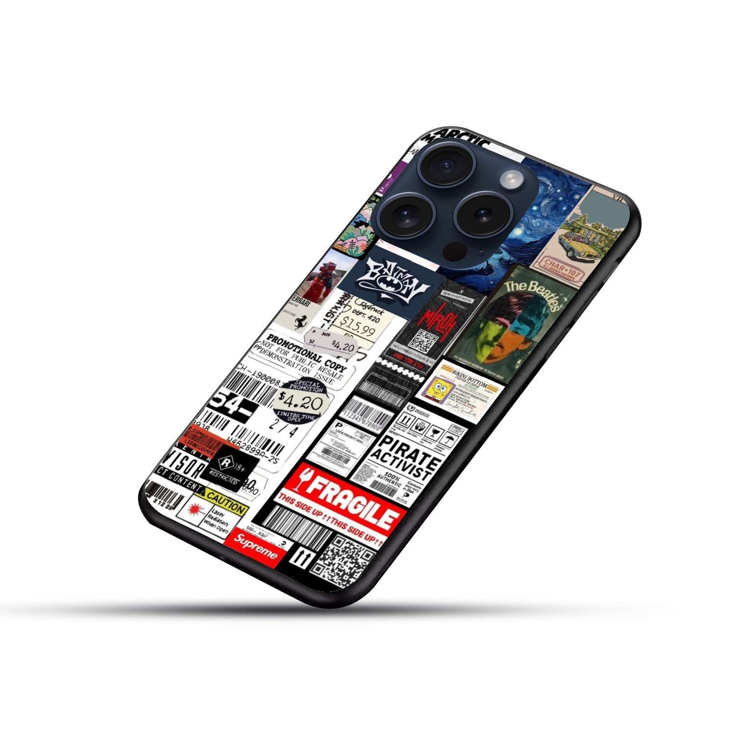 Sticker Aesthetic Original Glass Glossy Finish Back Cover