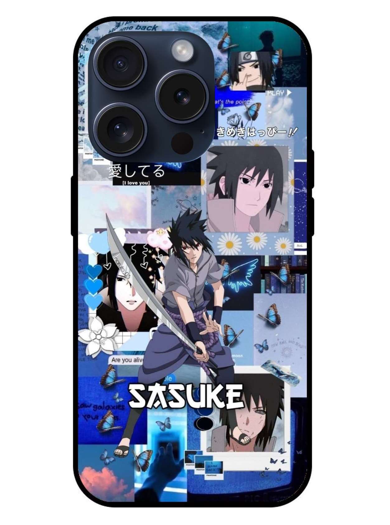 Sasuke Uchiha Original Glass Glossy Finish Back Cover