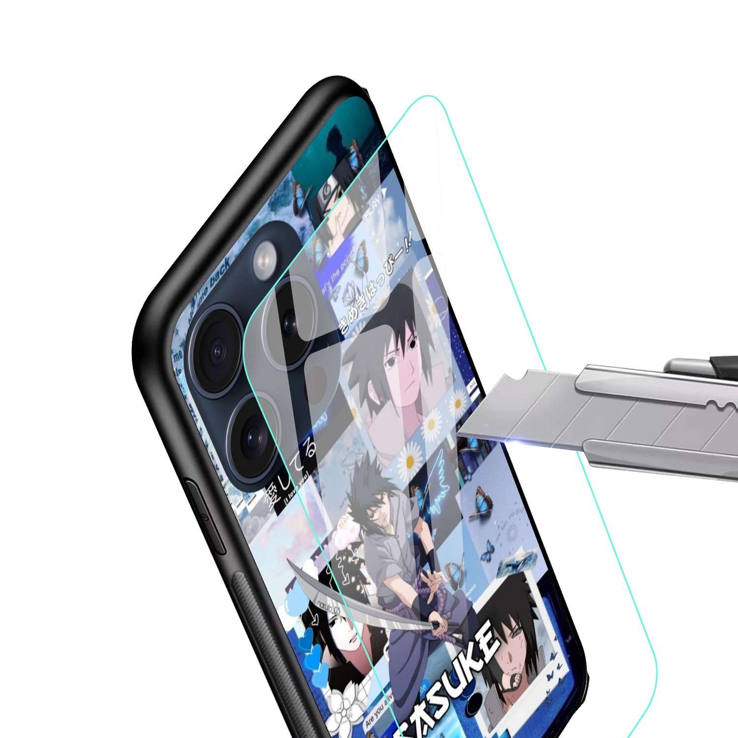 Sasuke Uchiha Original Glass Glossy Finish Back Cover