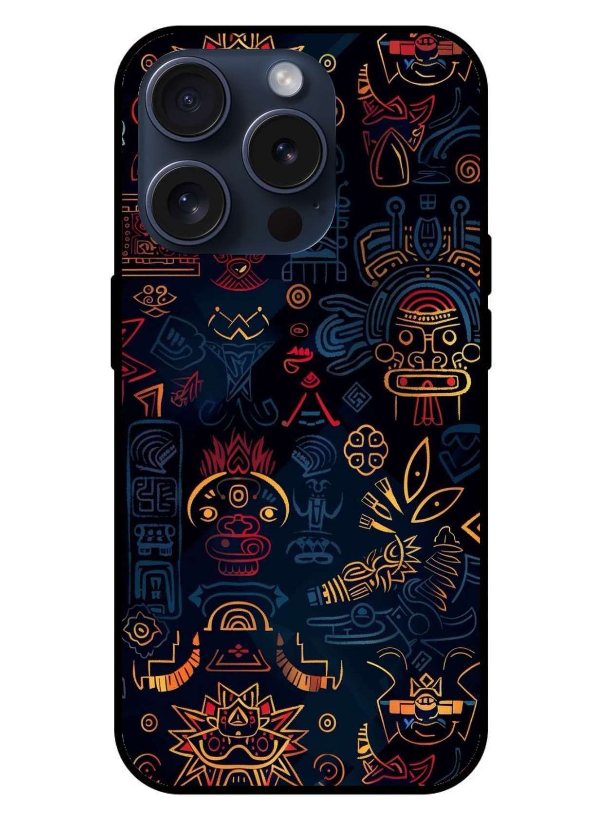 colorful design Original Glass Glossy Finish Back Cover