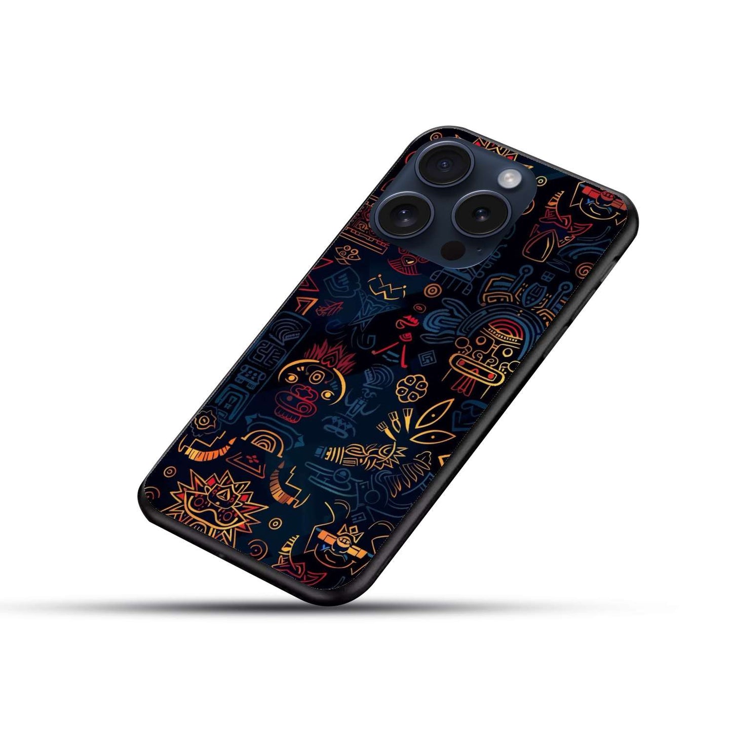 colorful design Original Glass Glossy Finish Back Cover