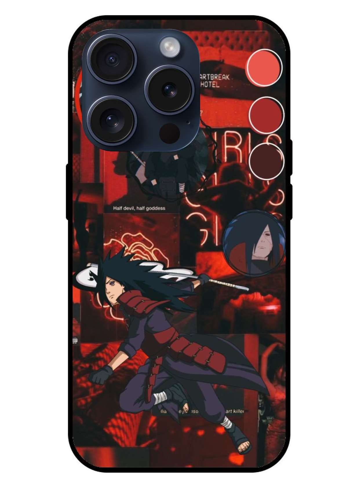 Madara Uchiha Naruto Original Glass Glossy Finish Back Cover