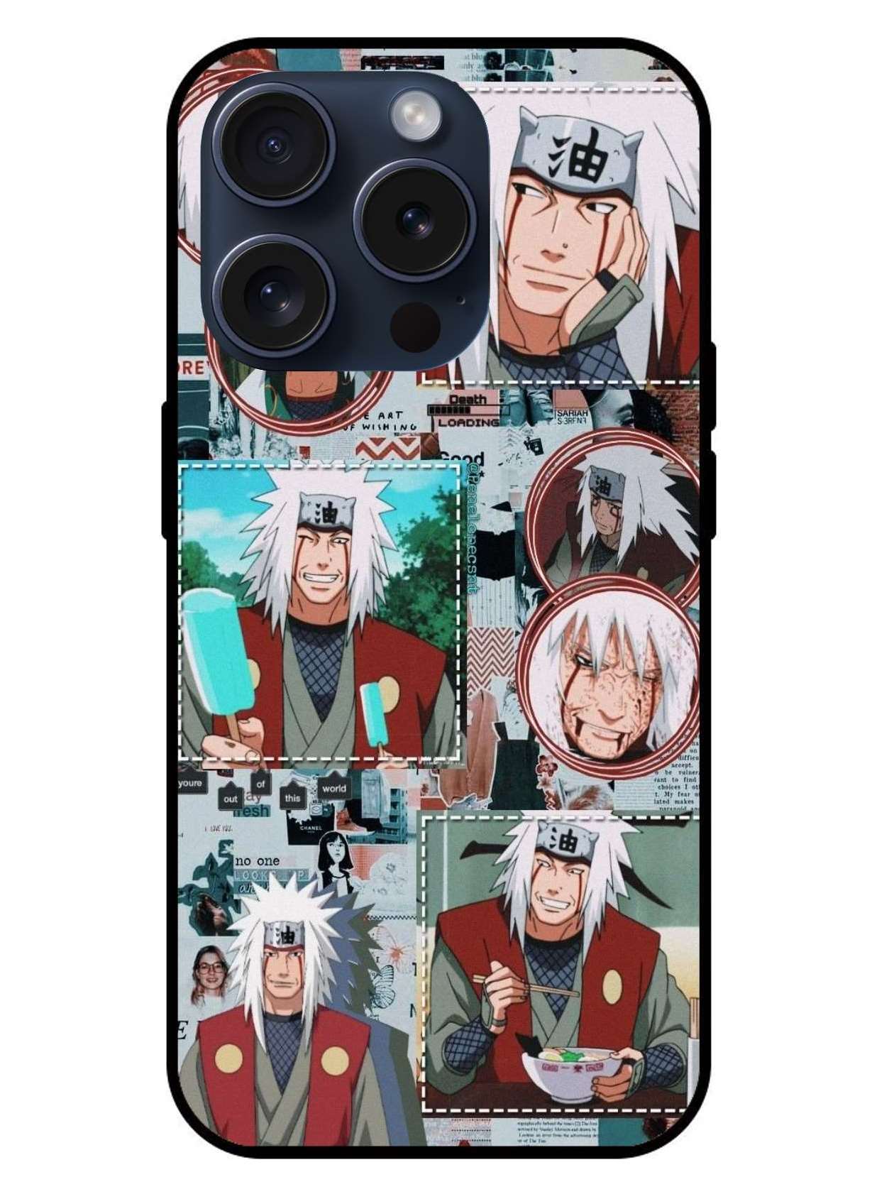 Jiraya naruto Original Glass Glossy Finish Back Cover
