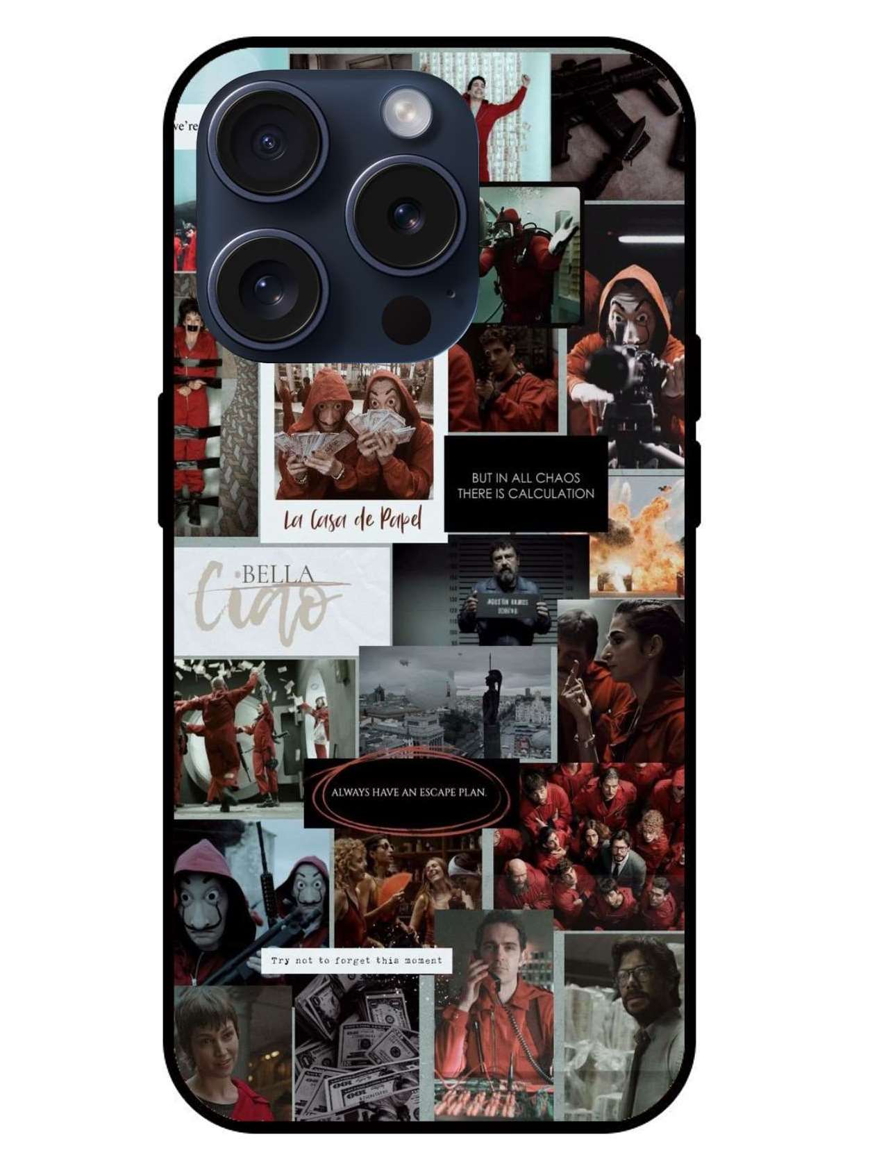 Money Heist Original Glass Glossy Finish Back Cover