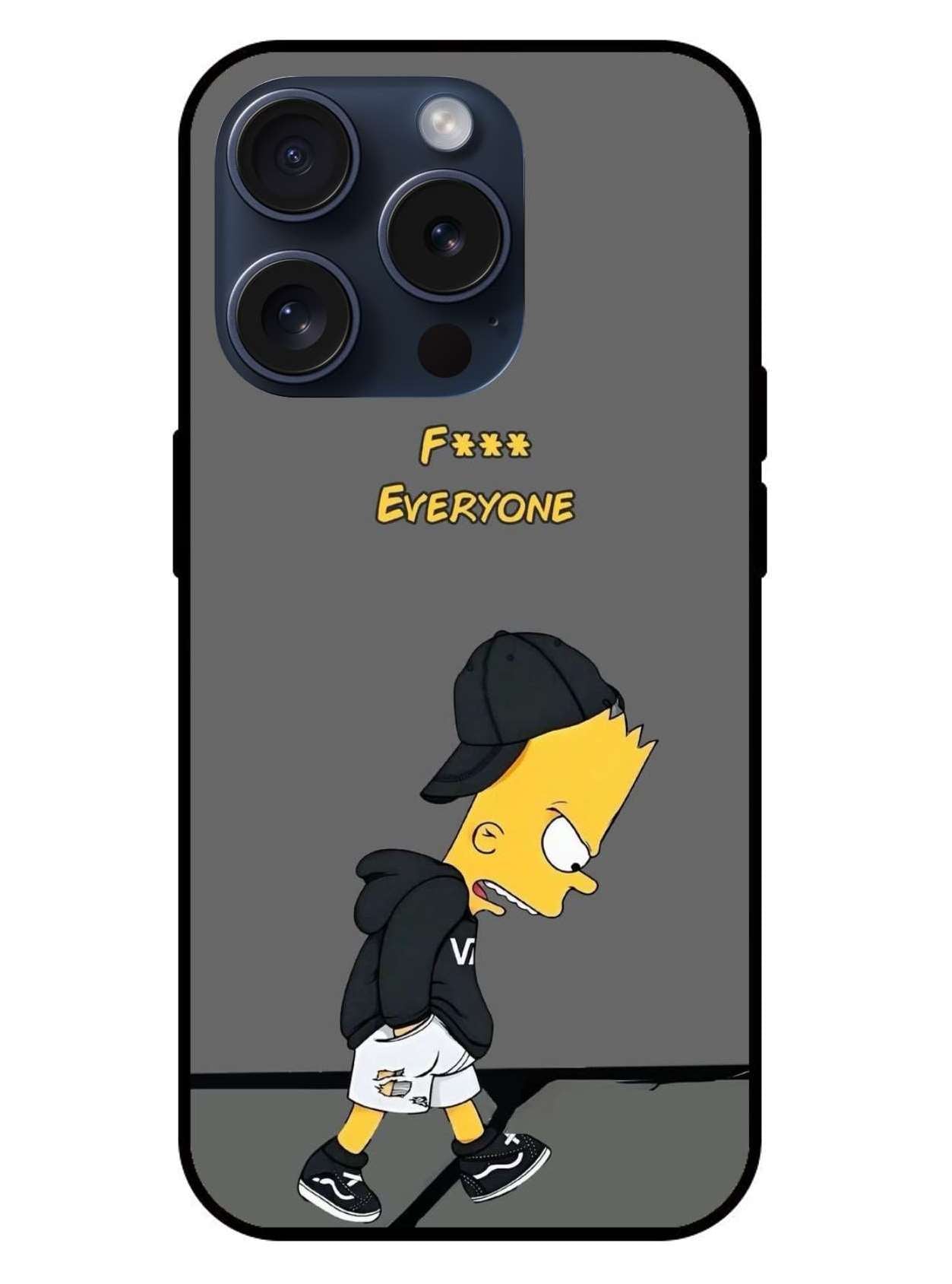 F*** Everyone Aesthetic Original Glass Glossy Finish Back Cover