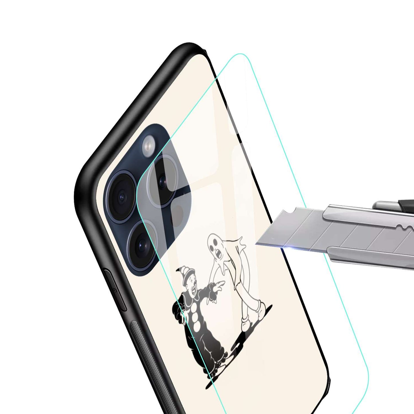 Joker And Ghost Aesthetic Original Glass Glossy Finish Back Cover