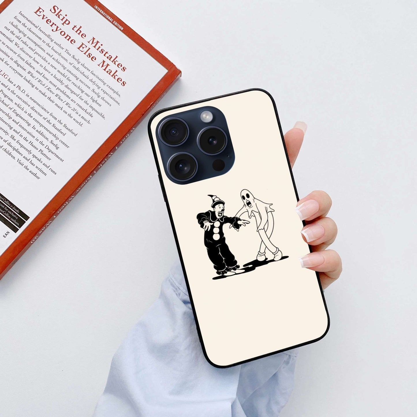Joker And Ghost Aesthetic Original Glass Glossy Finish Back Cover