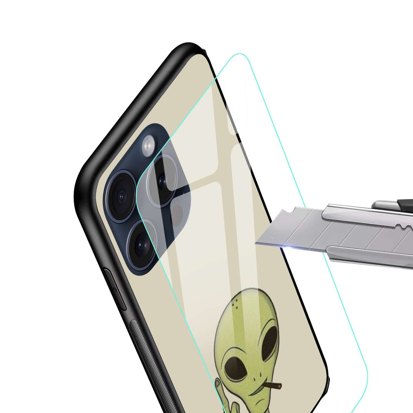 Alien Original Glass Glossy Finish Back Cover