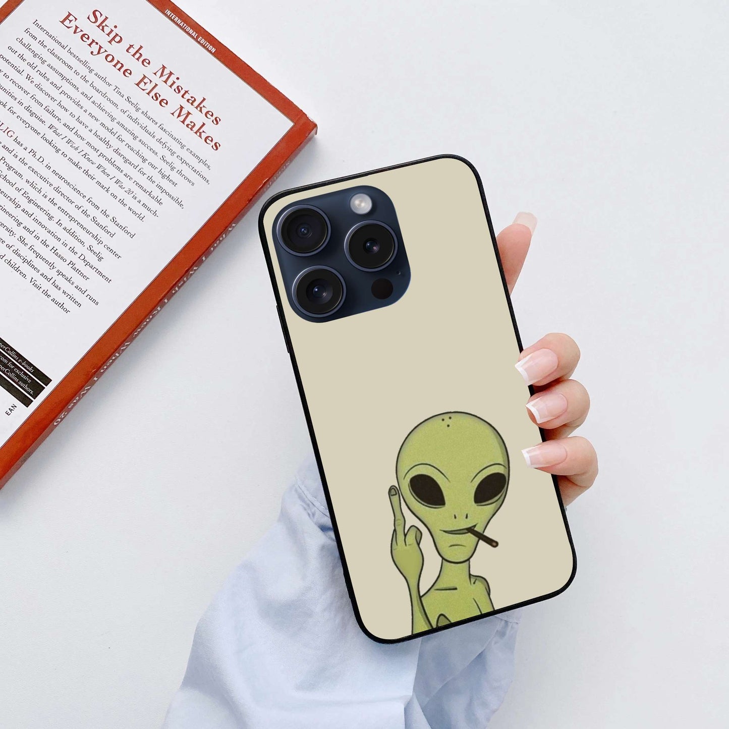 Alien Original Glass Glossy Finish Back Cover