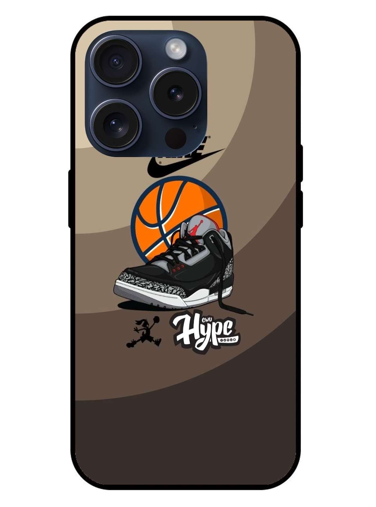 Nike BasketBall Aesthetic Original Glass Glossy Finish Back Cover