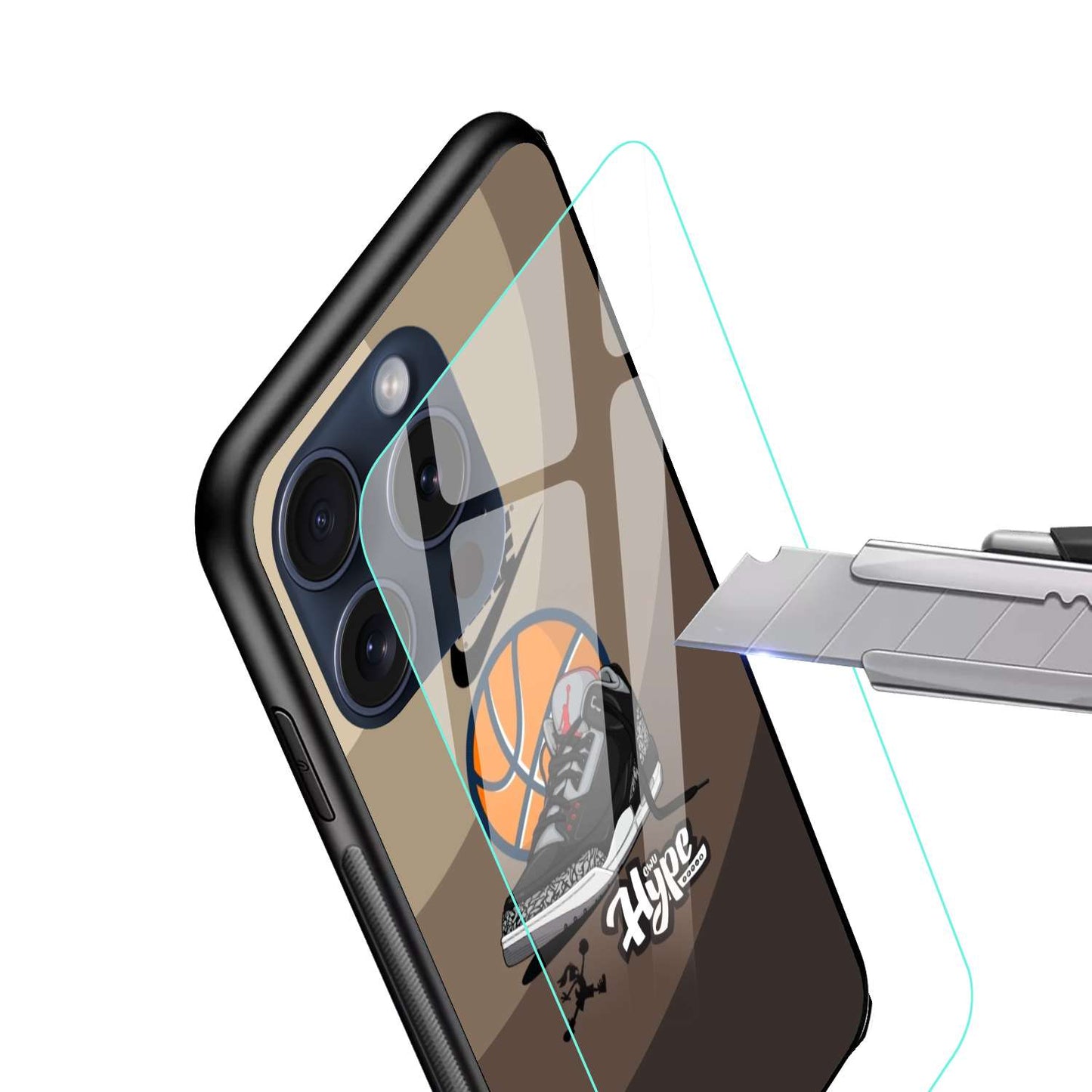 Nike BasketBall Aesthetic Original Glass Glossy Finish Back Cover