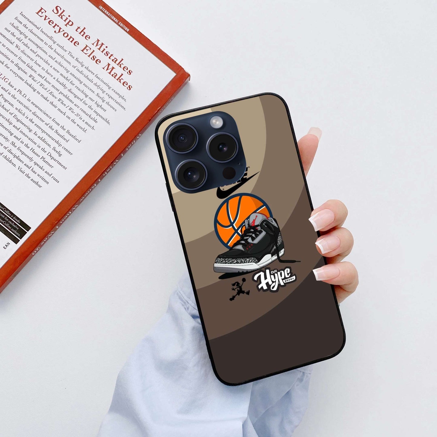 Nike BasketBall Aesthetic Original Glass Glossy Finish Back Cover