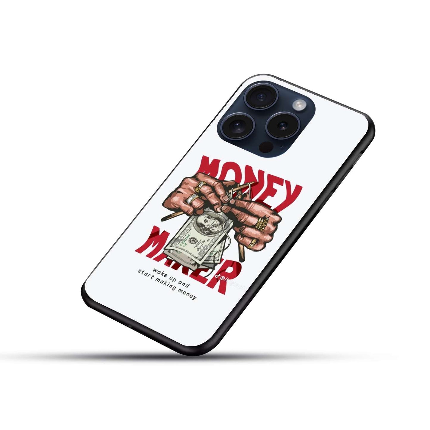 Money Aesthetic Original Glass Glossy Finish Back Cover