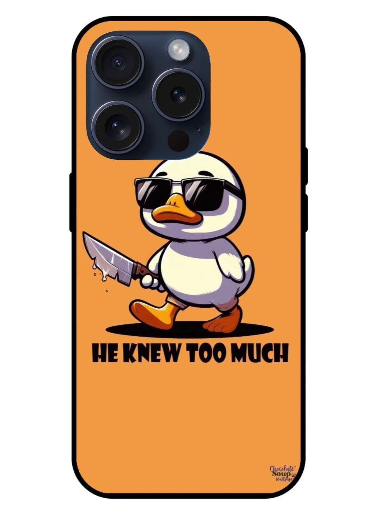 He Knew Too Much Original Glass Glossy Finish Back Cover