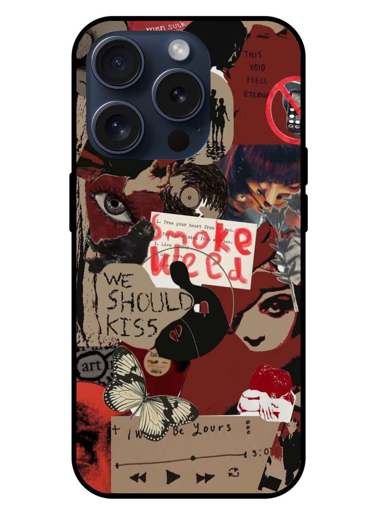 Aesthetic Background Original Glass Glossy Finish Back Cover