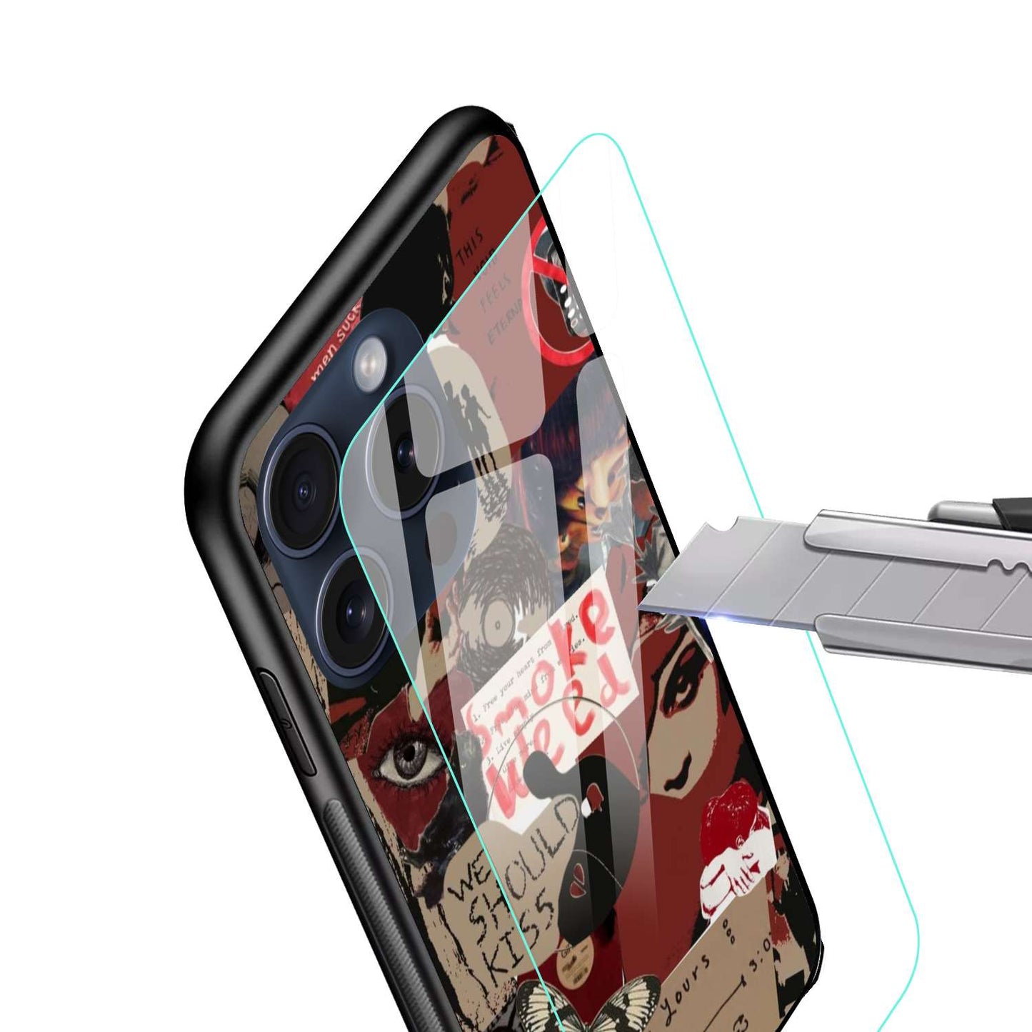 Aesthetic Background Original Glass Glossy Finish Back Cover