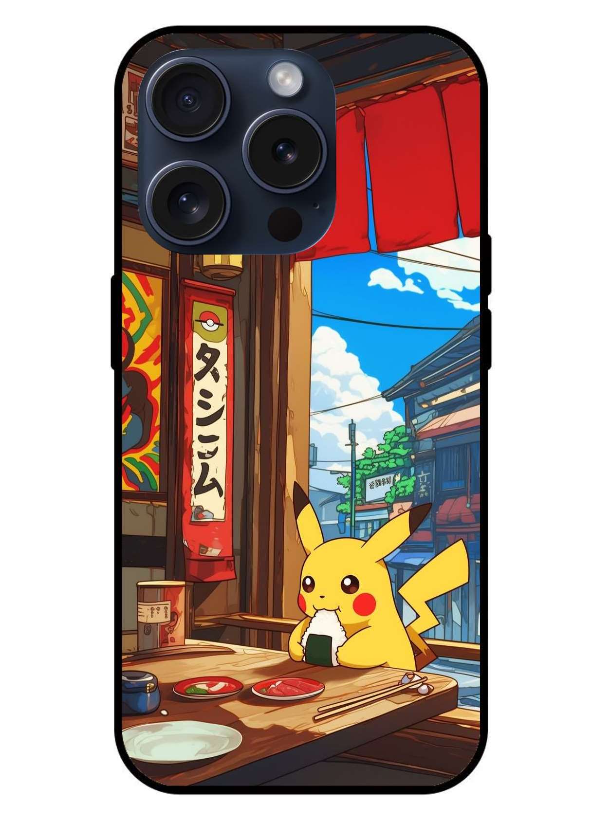 Pikachu Original Glass Glossy Finish Back Cover