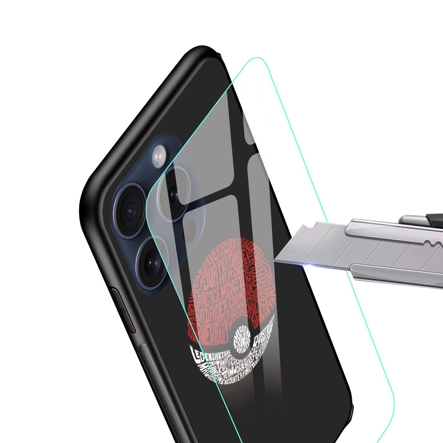 Poke ball Original Glass Glossy Finish Back Cover