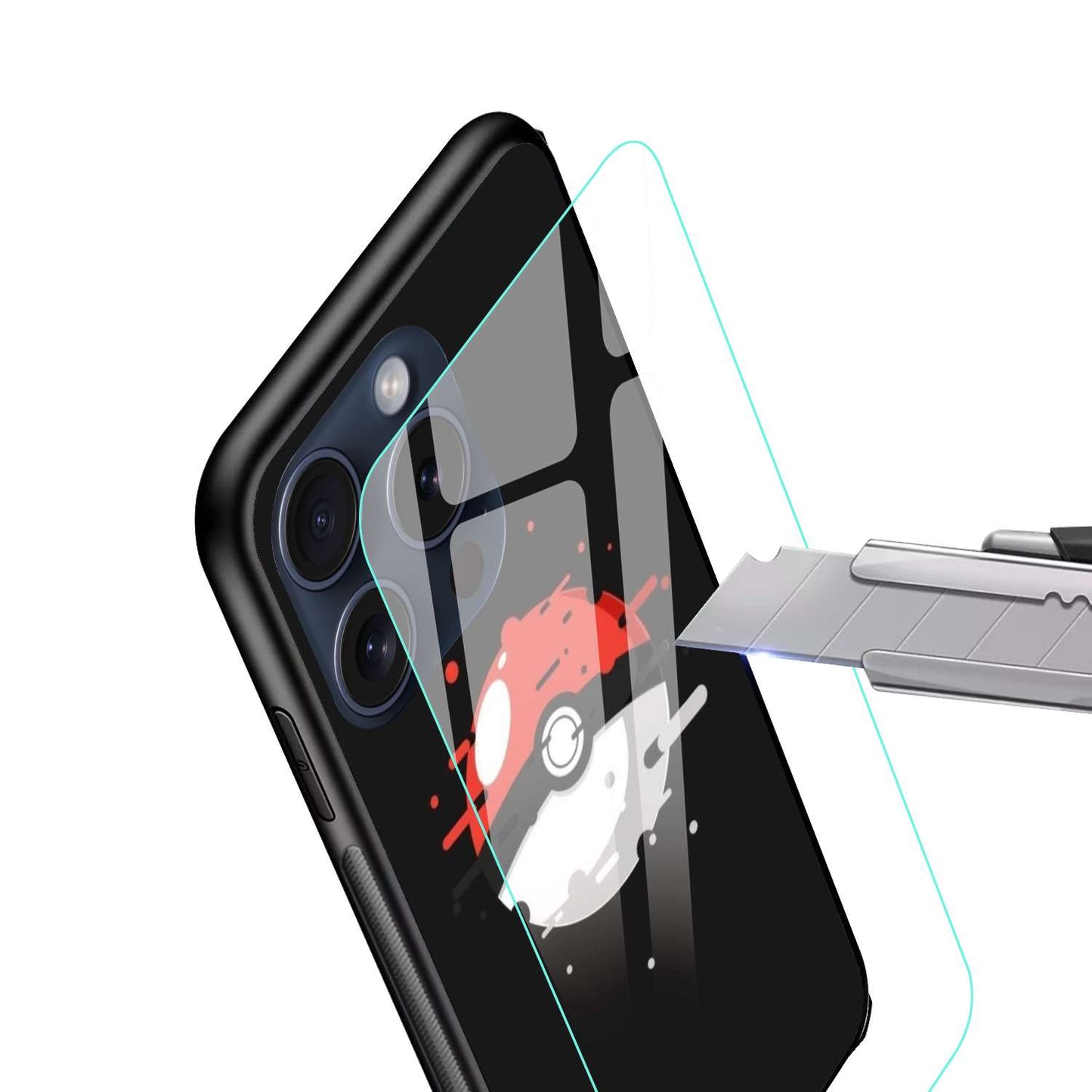 Poke ball Original Glass Glossy Finish Back Cover