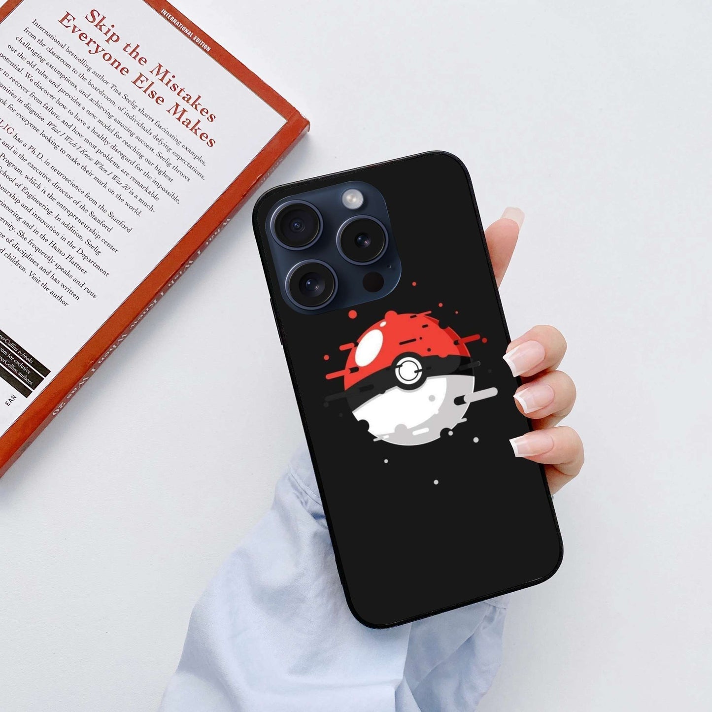 Poke ball Original Glass Glossy Finish Back Cover